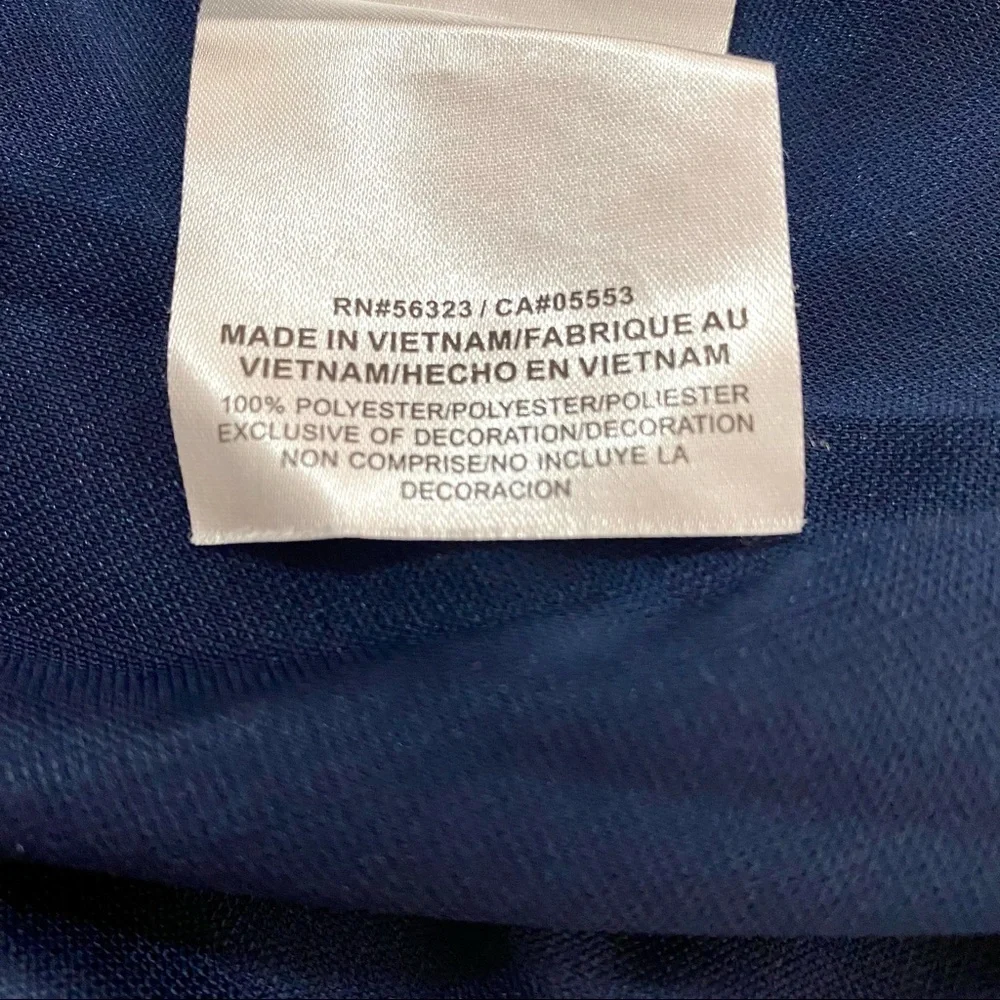 Blue White Nike Dri-Fit Team Athletic Jersey Shirt Large V-Neck Sport Jersey